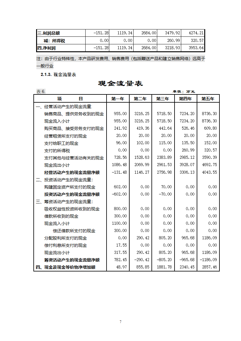 财务计划第8页