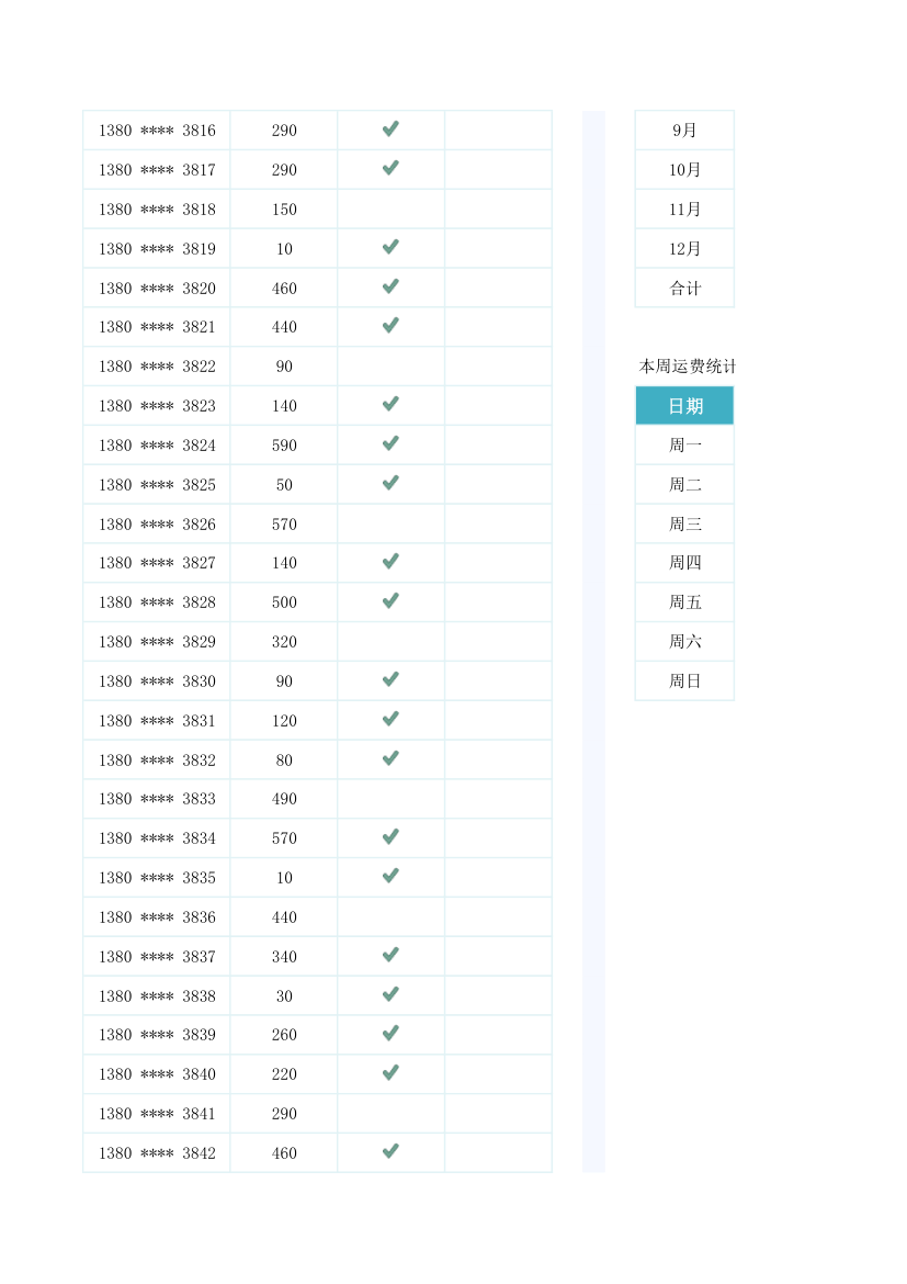 运费明细统计表.xlsx第7页