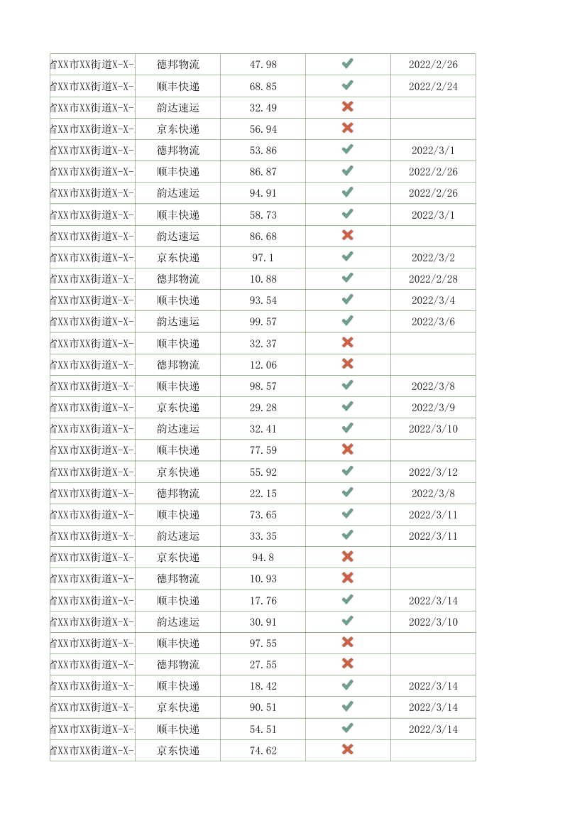 快递发货登记表.xlsx第20页