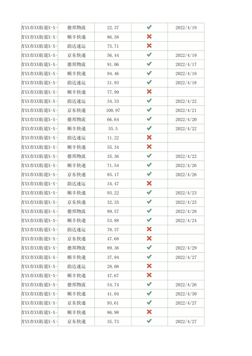 快递发货登记表.xlsx第23页