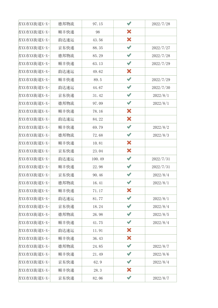 快递发货登记表.xlsx第30页