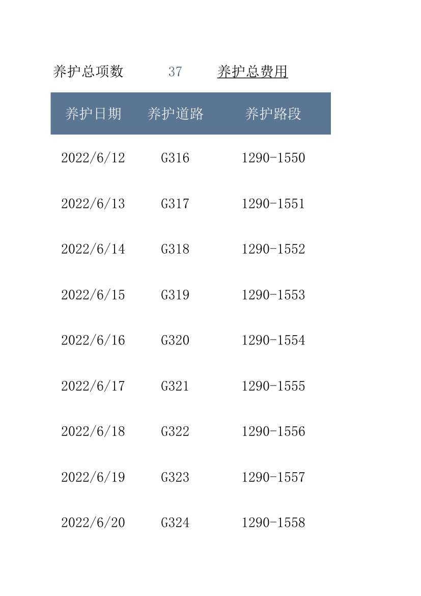 道路养护记录表.xlsx