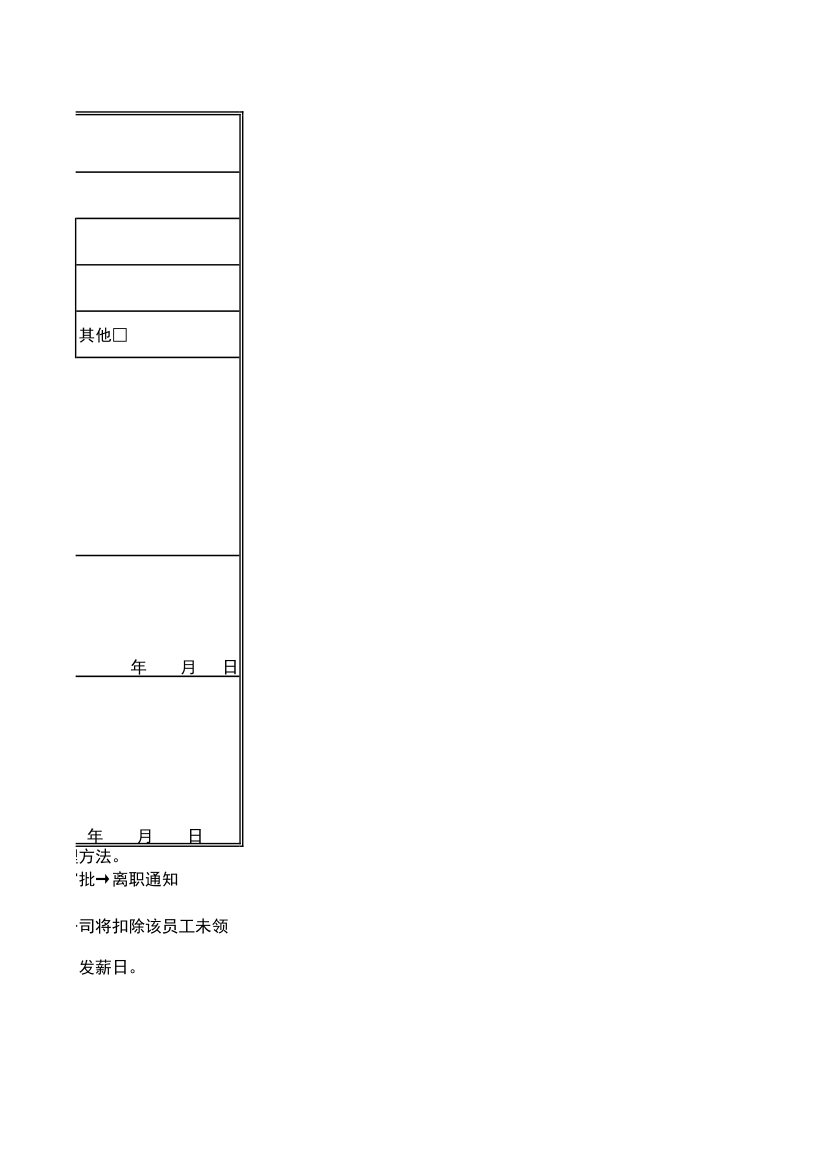 离职申请表+工作交接表.xls第4页