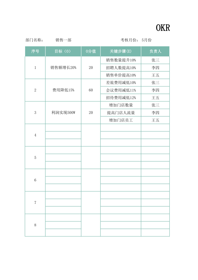 OKR目标工作计划表-绩效考核.xlsx