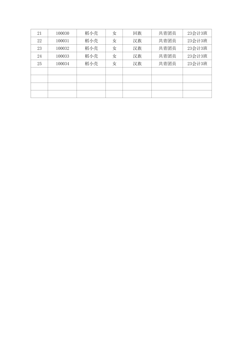 学生花名册管理表.xlsx第2页