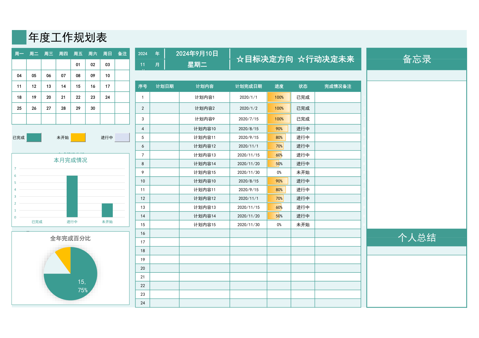 年度工作规划表.xlsx第1页