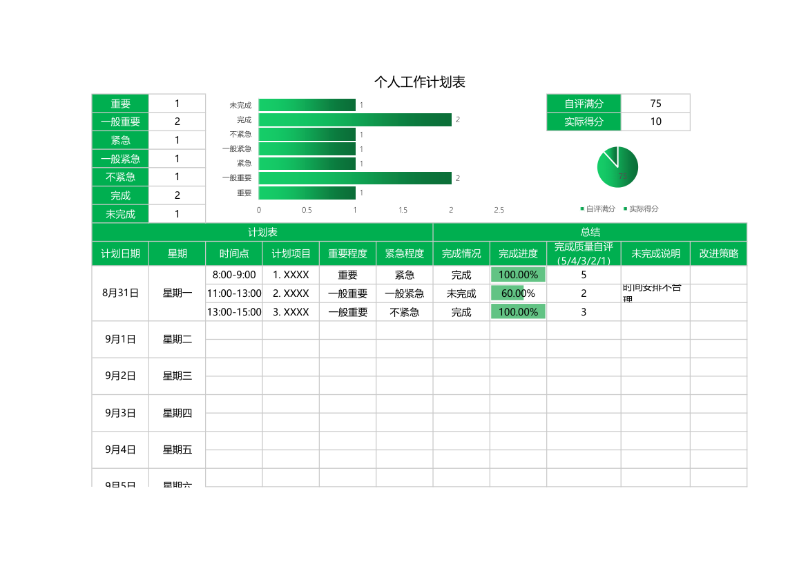 个人工作计划表.xlsx第1页