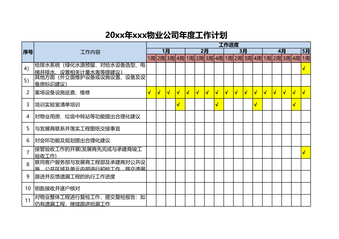 物业公司年度工作计划.xlsx第17页