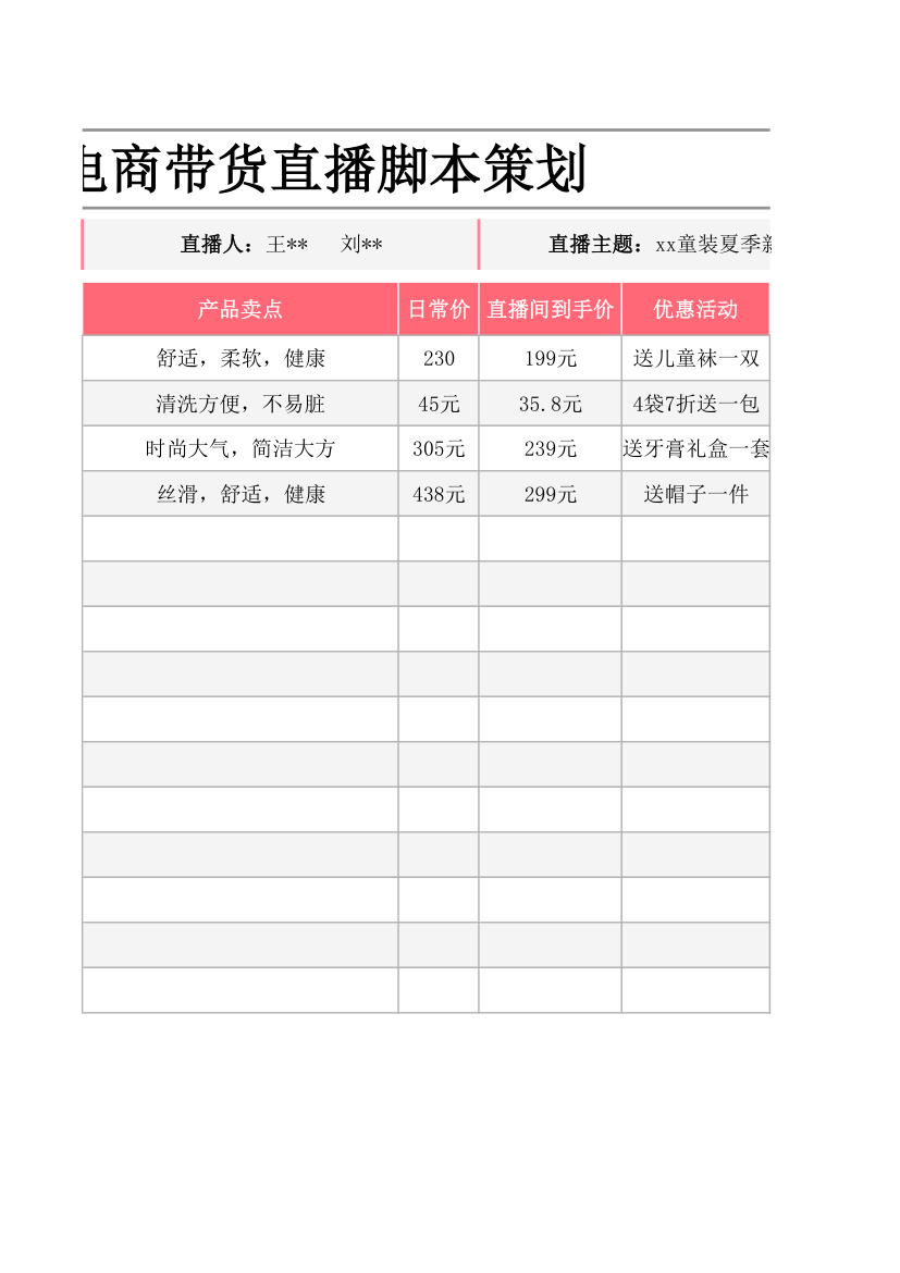 电商带货直播脚本策划.xlsx第2页