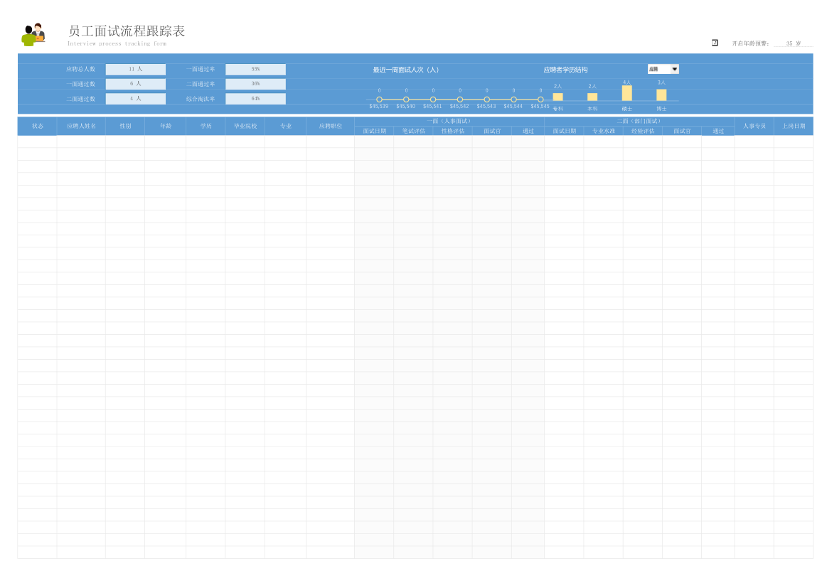 面试流程跟踪表（带超龄提醒）.xlsx第35页