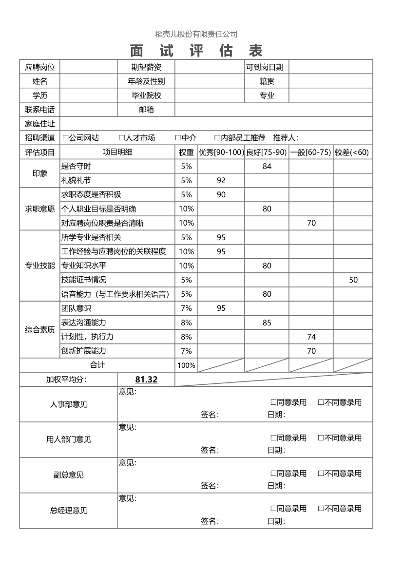 面试评估表.xlsx