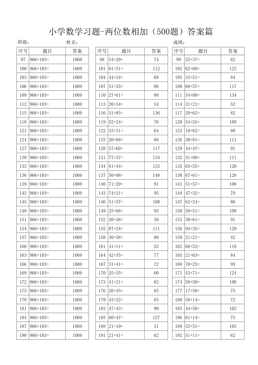 两位数相加数学题500题目含答案.xlsx第2页