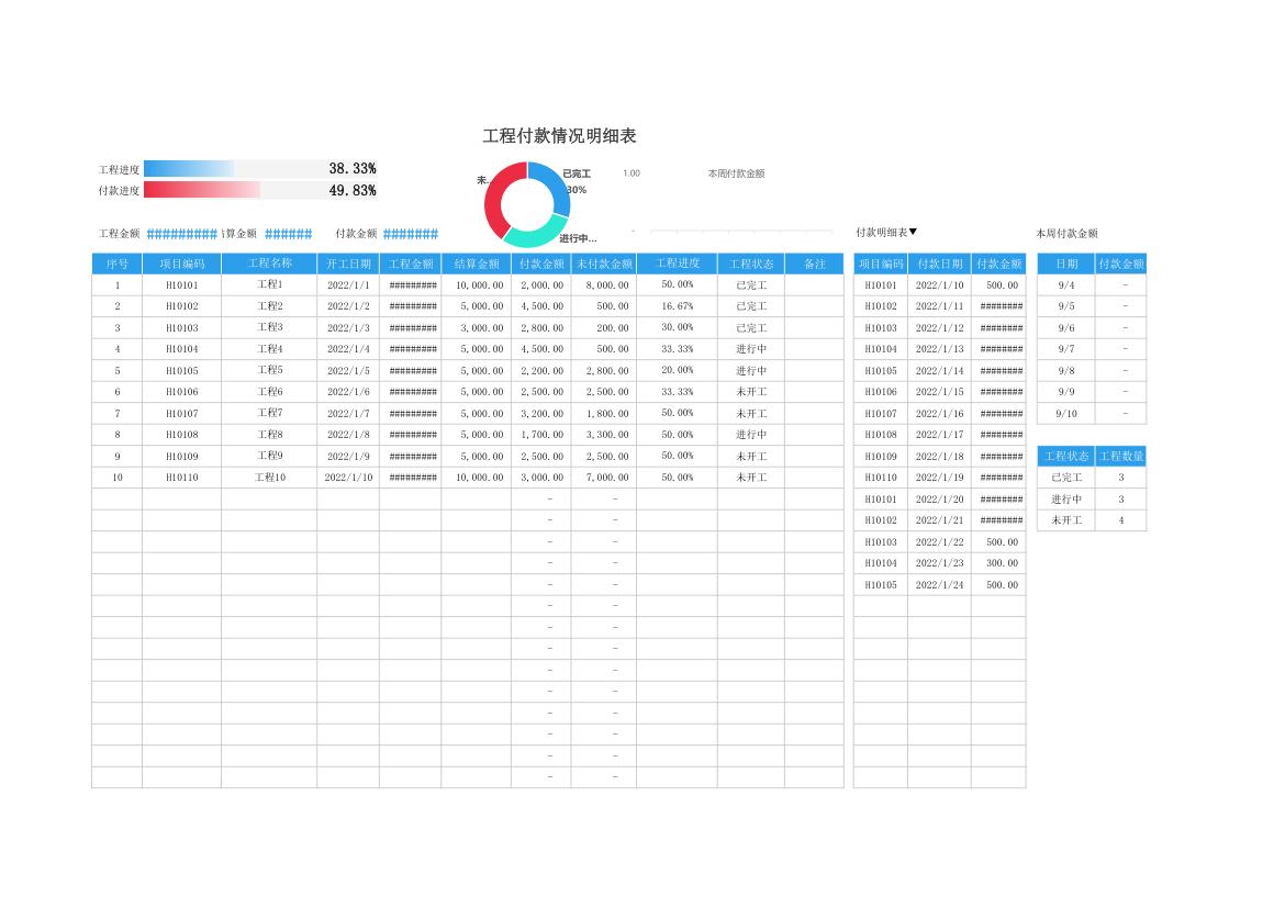 工程付款情况明细表.xlsx第1页