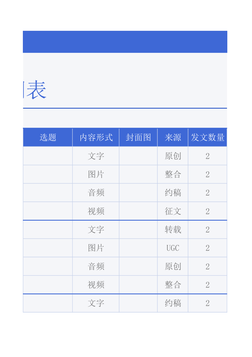 简约清新风公众号内容排期表.xlsx第3页