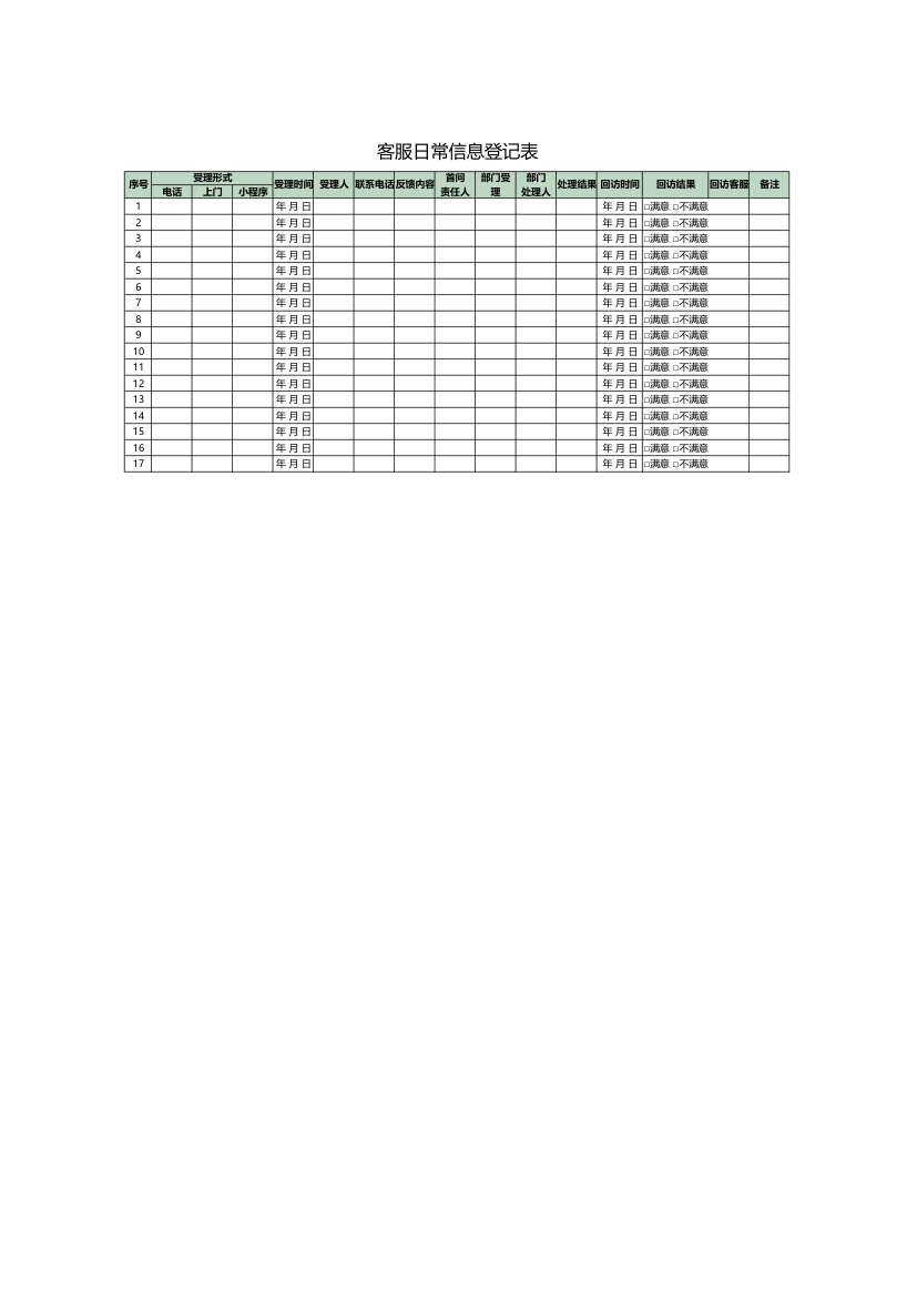 客服日常信息登记表.xlsx