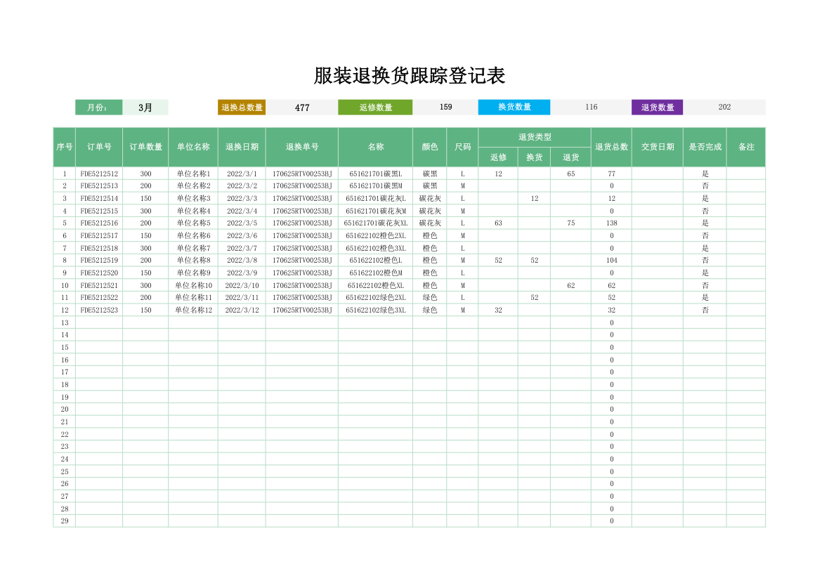 服装退换货跟踪登记表.xlsx