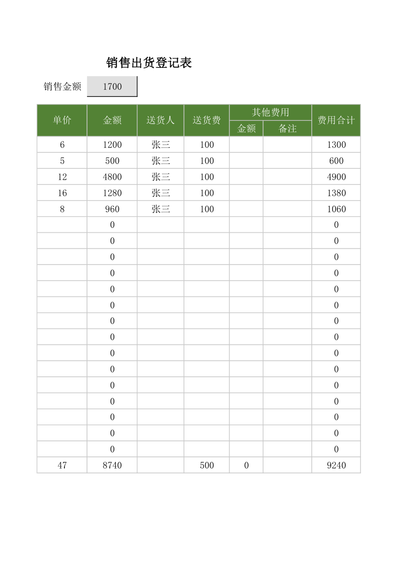 销售出货登记表.xlsx第2页