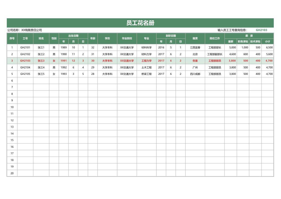 员工花名册.xlsx第1页