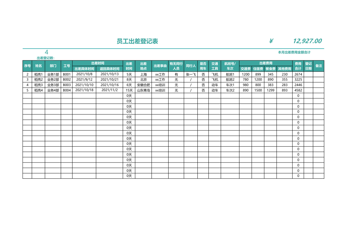 员工出差登记表.xlsx