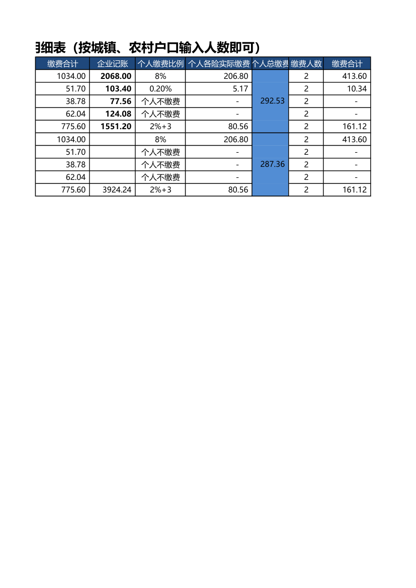 社保计算明细表.xlsx第2页