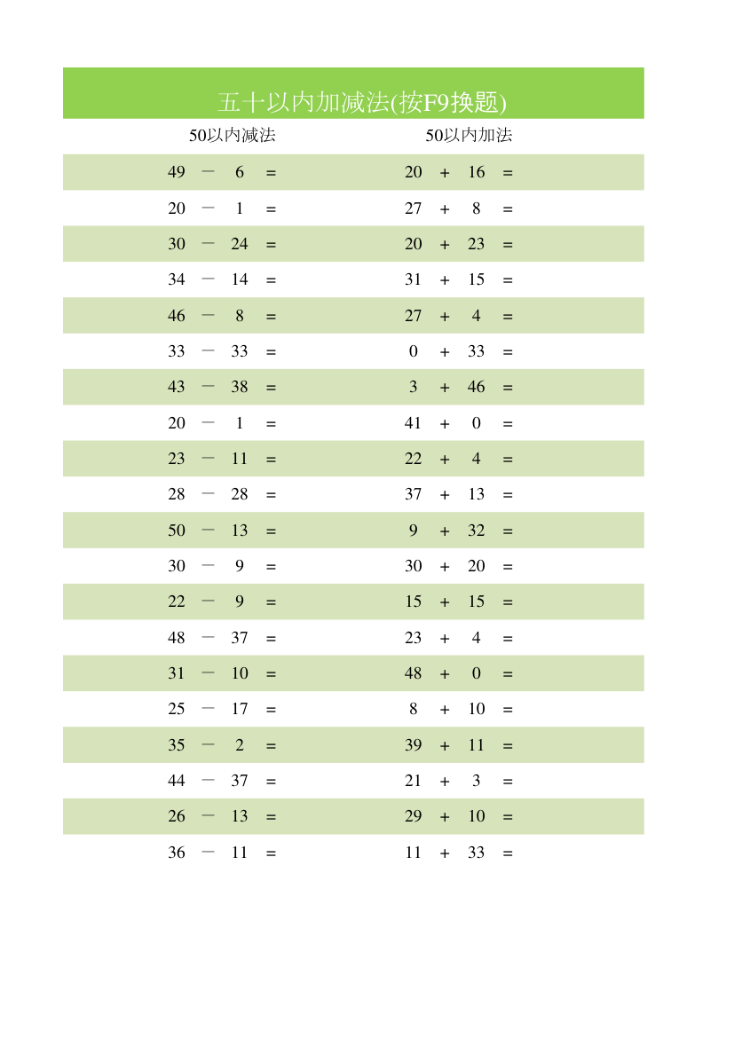 五十以内加减法.xlsx