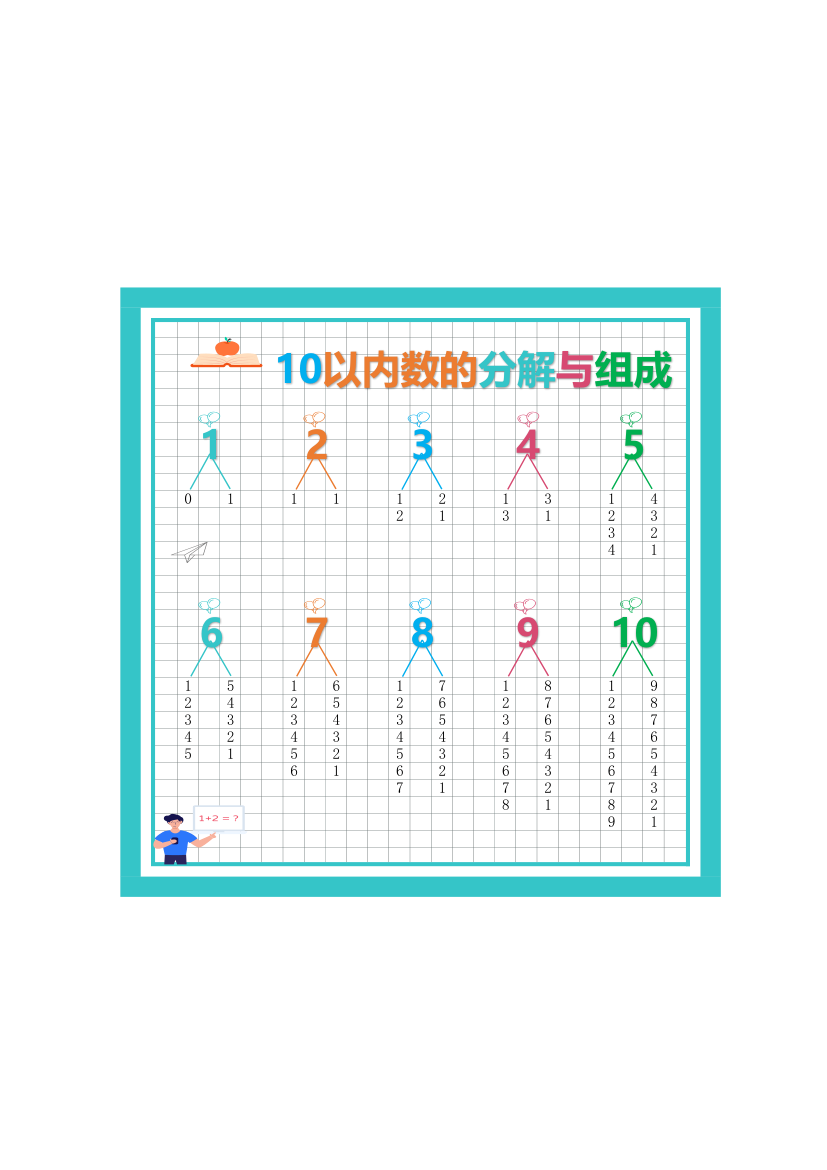 10以内数的分解与组成.xlsx第1页