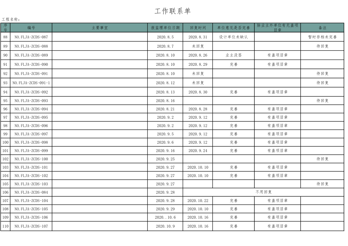 工作联系单-工程管理.xls第5页