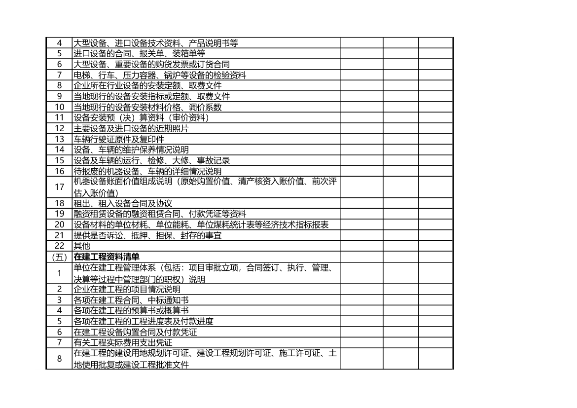 资产评估资料清单-模板.xls第7页