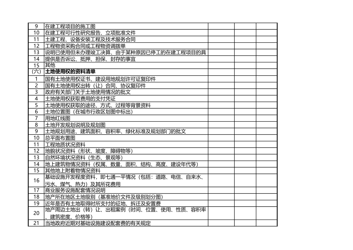 资产评估资料清单-模板.xls第8页