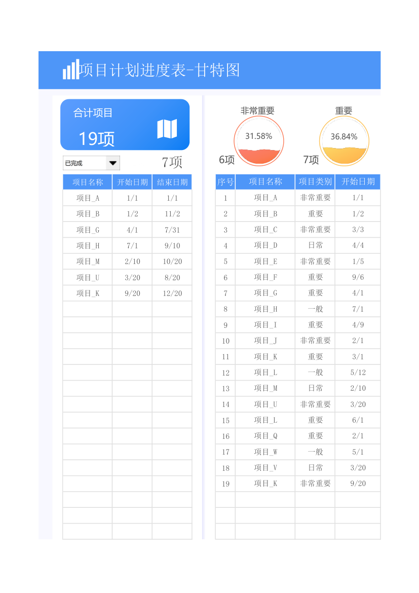 项目进度计划表-甘特图.xlsx