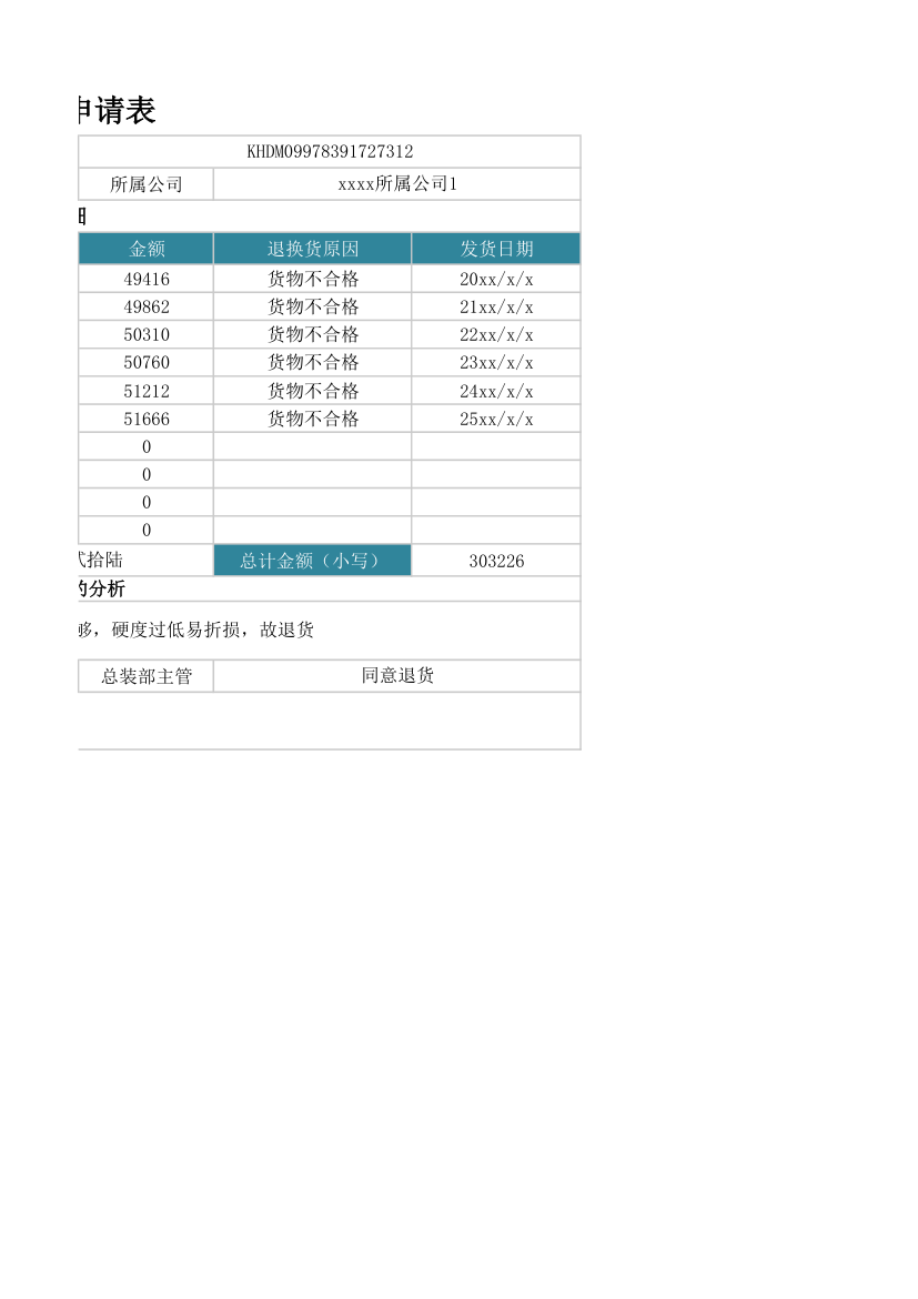 售后退换货申请表.xlsx第2页