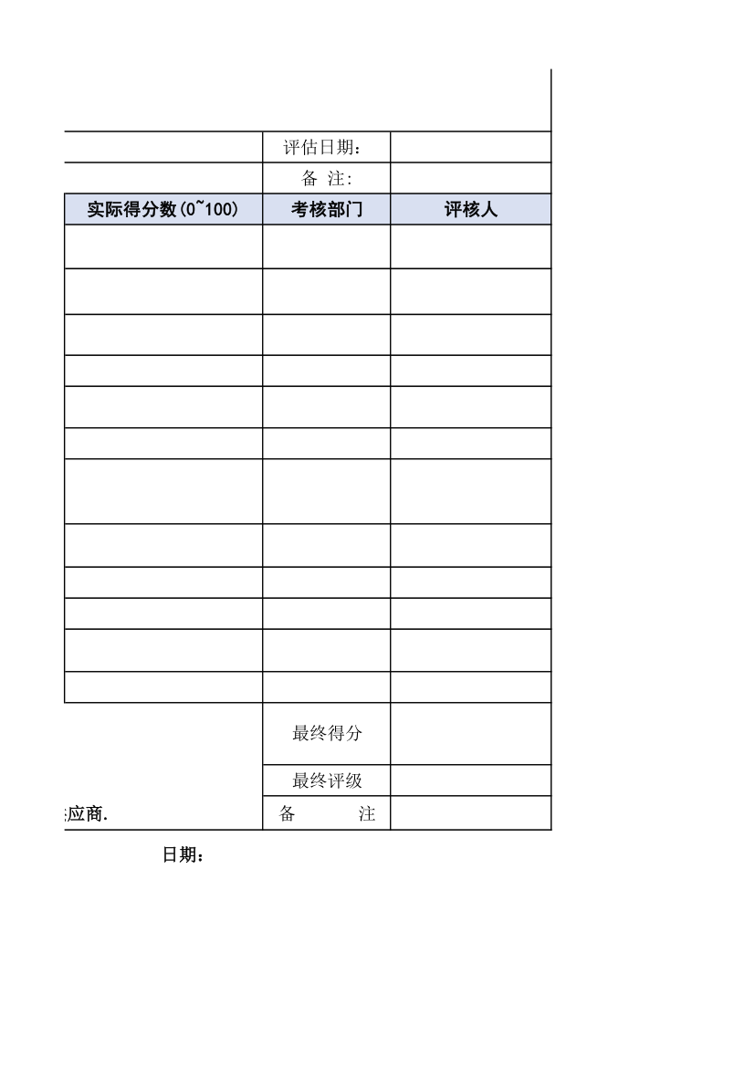 采购部供应商考核评估表.xlsx第3页