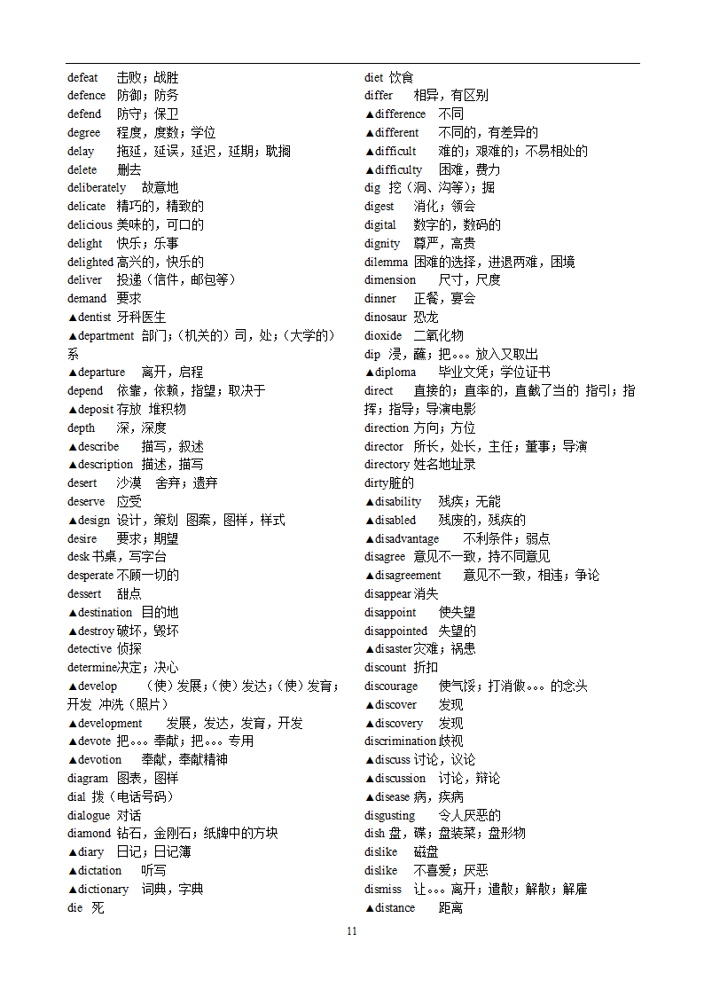 高考英语3500词汇第11页