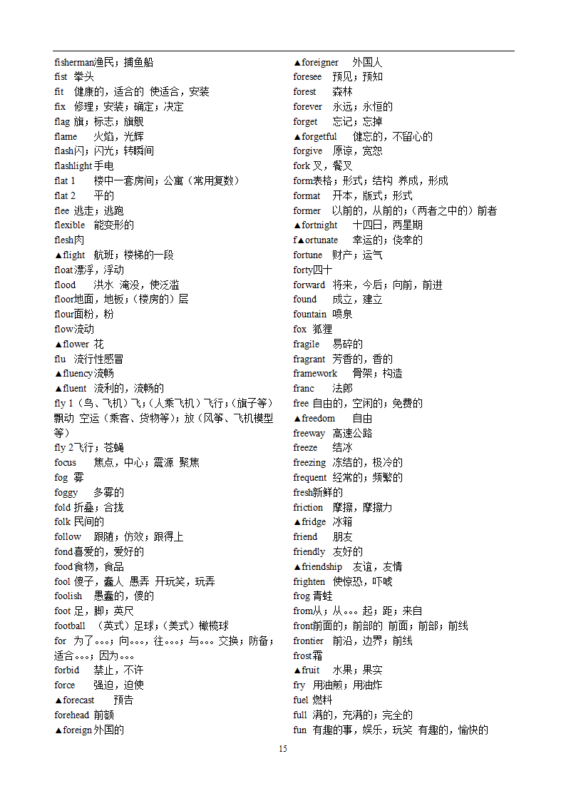 高考英语3500词汇第15页