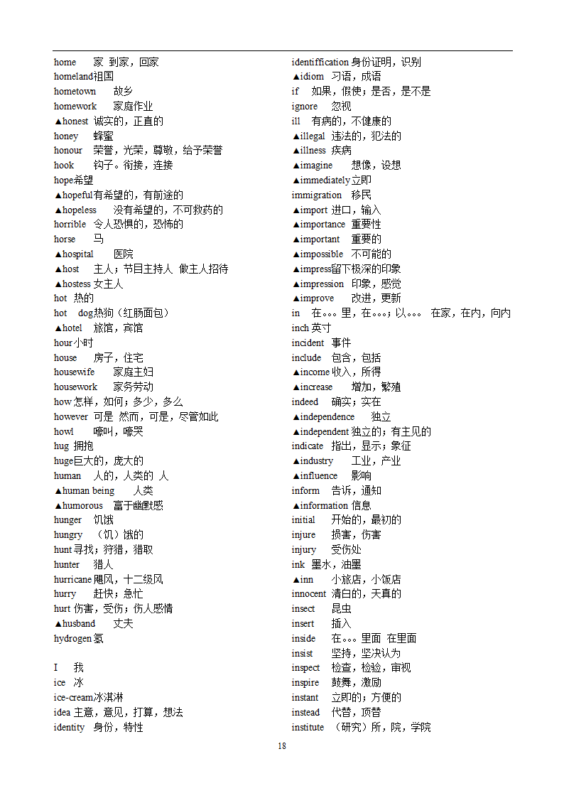 高考英语3500词汇第18页