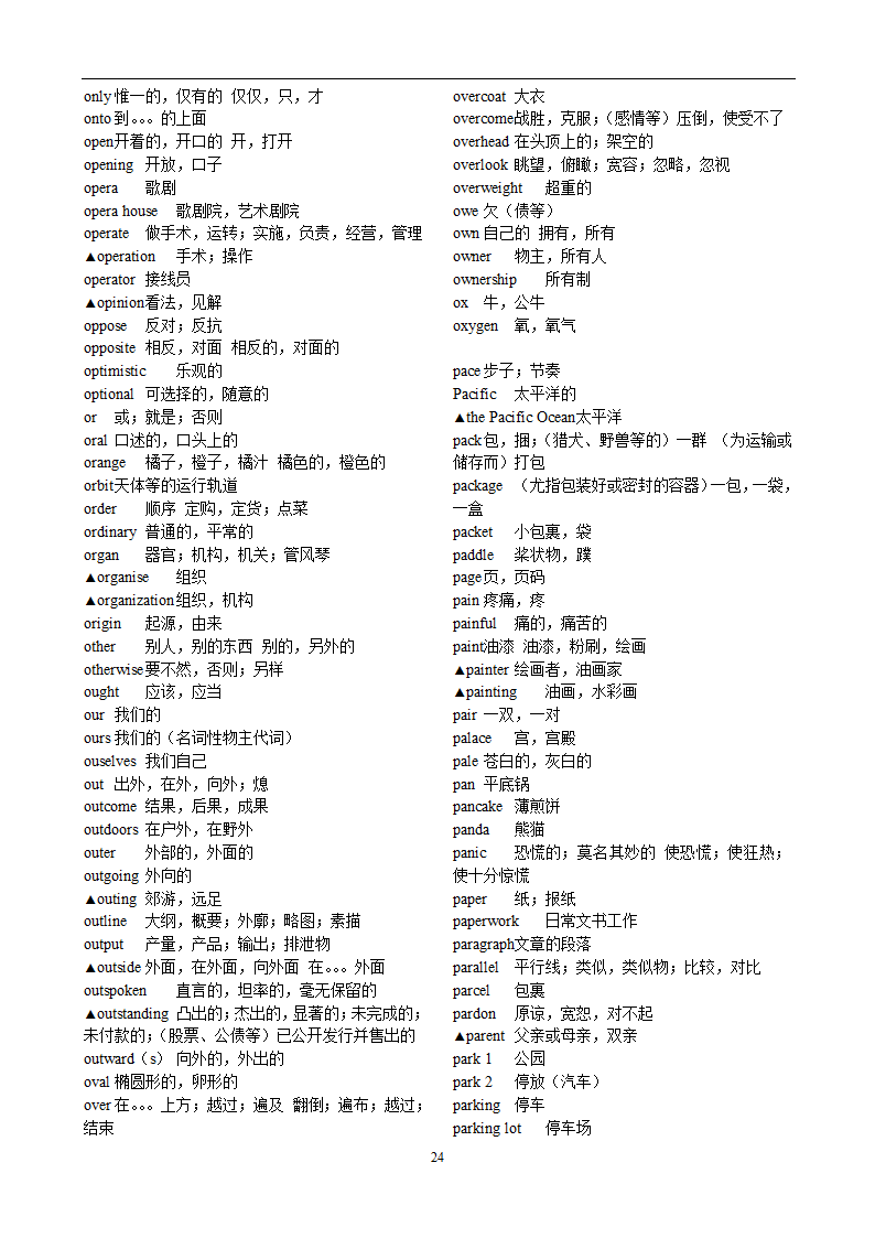 高考英语3500词汇第24页