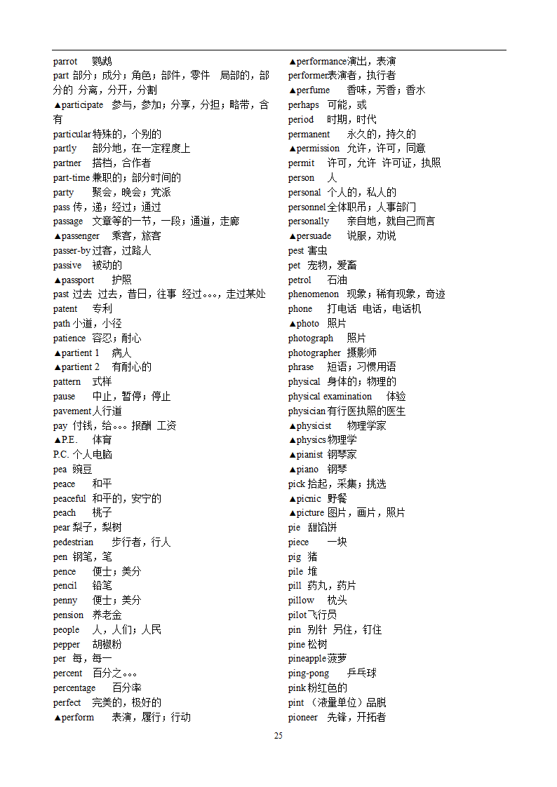 高考英语3500词汇第25页