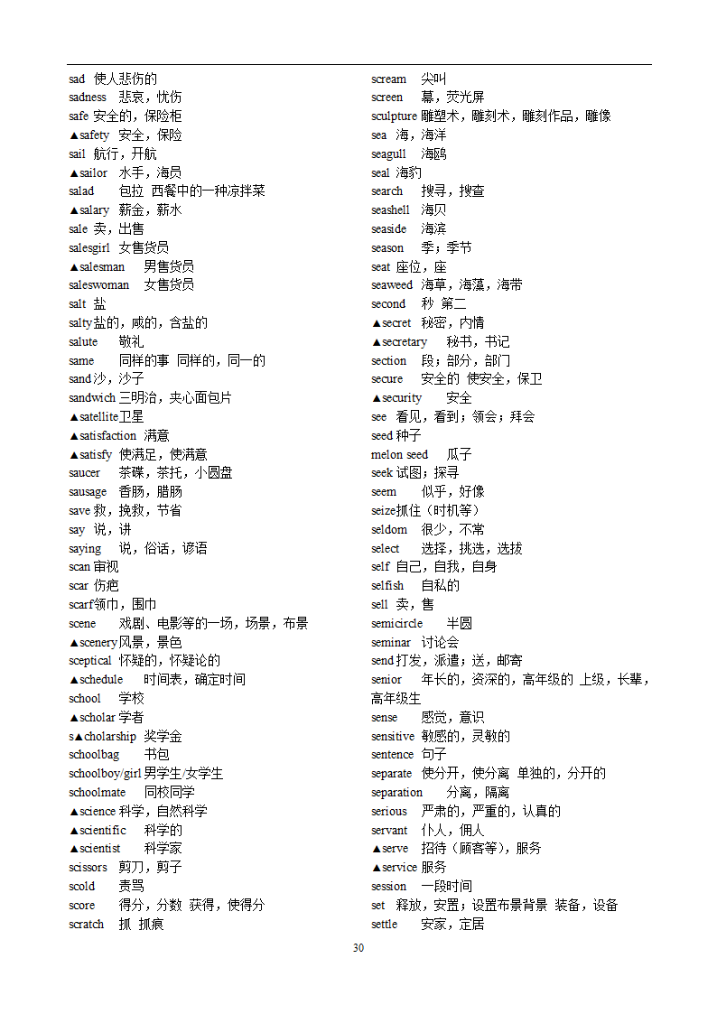 高考英语3500词汇第30页