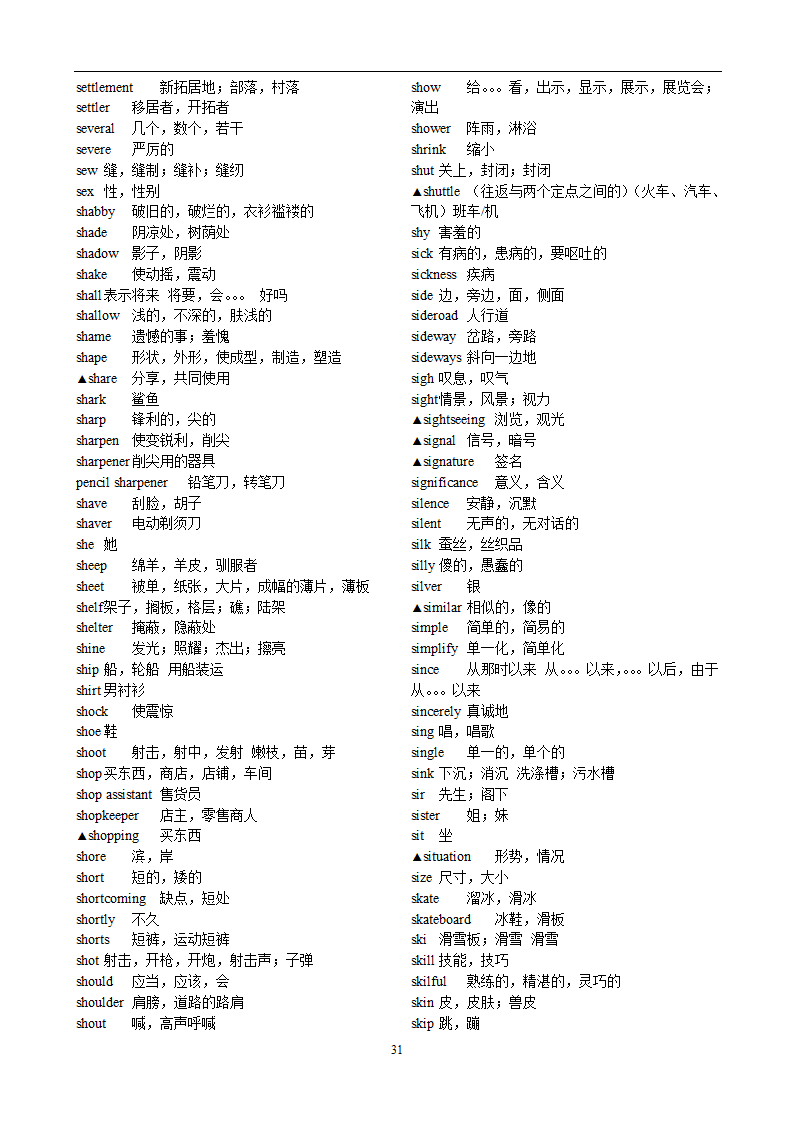 高考英语3500词汇第31页