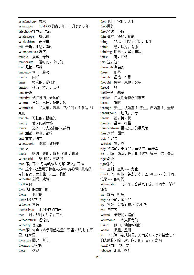 高考英语3500词汇第35页