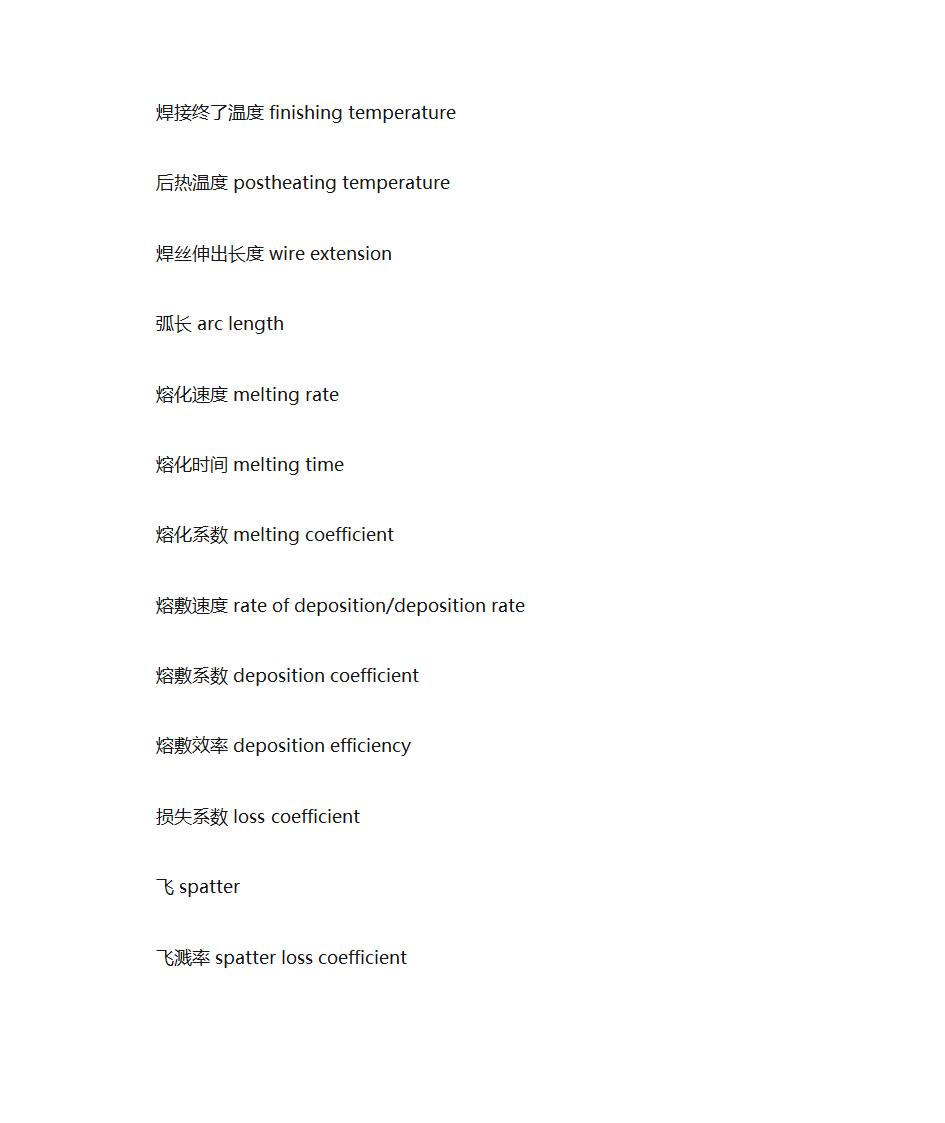 焊接专业词汇表第10页