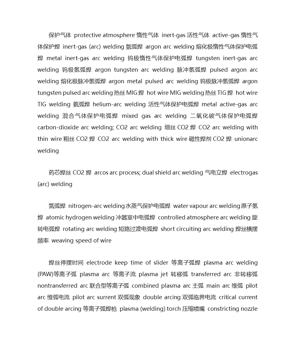 焊接专业词汇表第26页