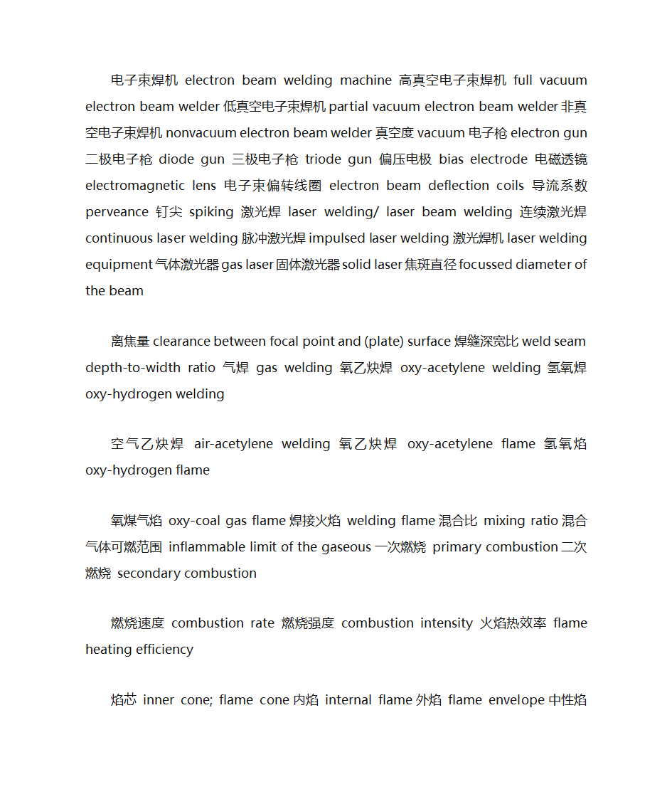 焊接专业词汇表第30页