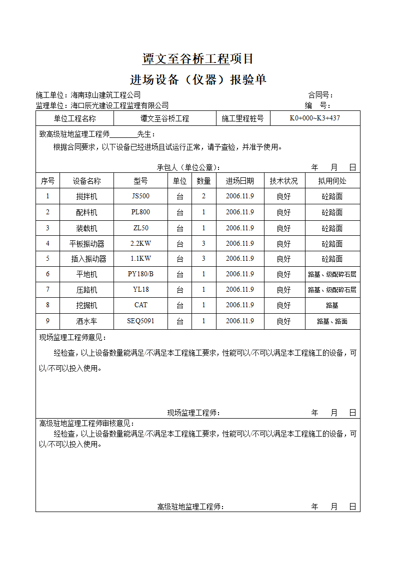 公路通畅工程单位工程开工报告第4页