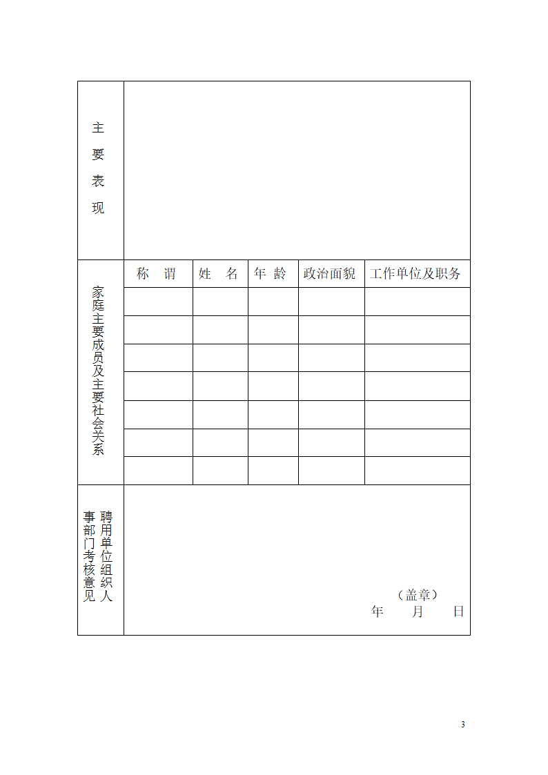 聘用审批表第3页