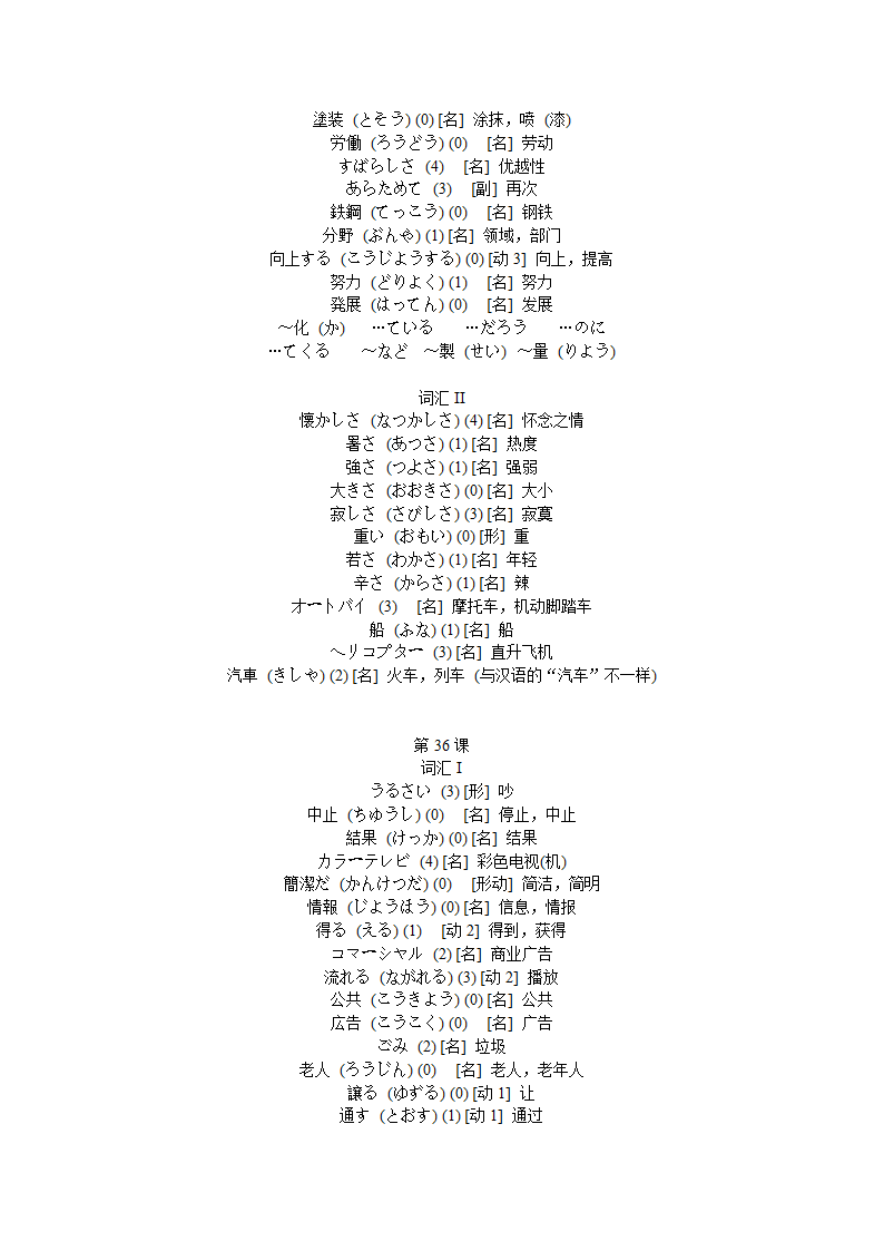 旧版标准日本语单词第32页