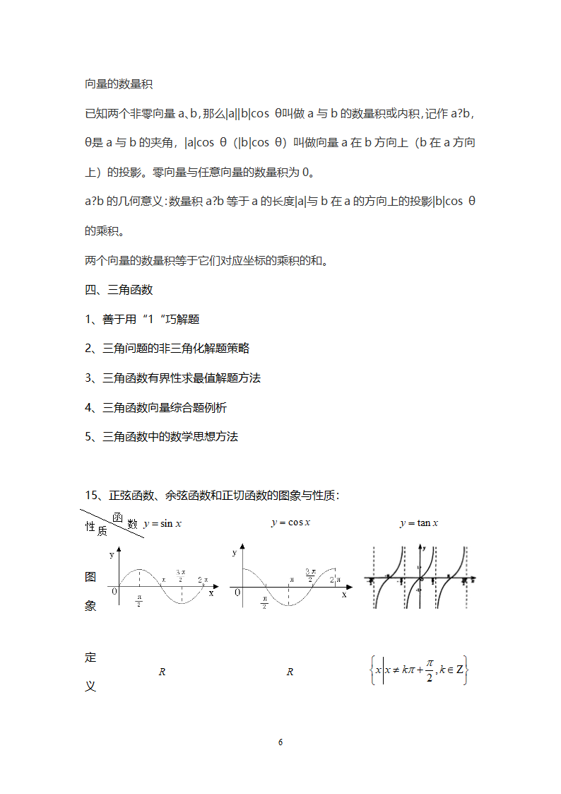 高一数学知识点总结第6页