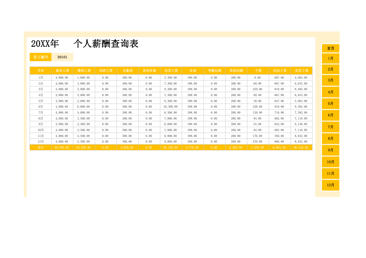 全年工资管理系统.xlsx第1页