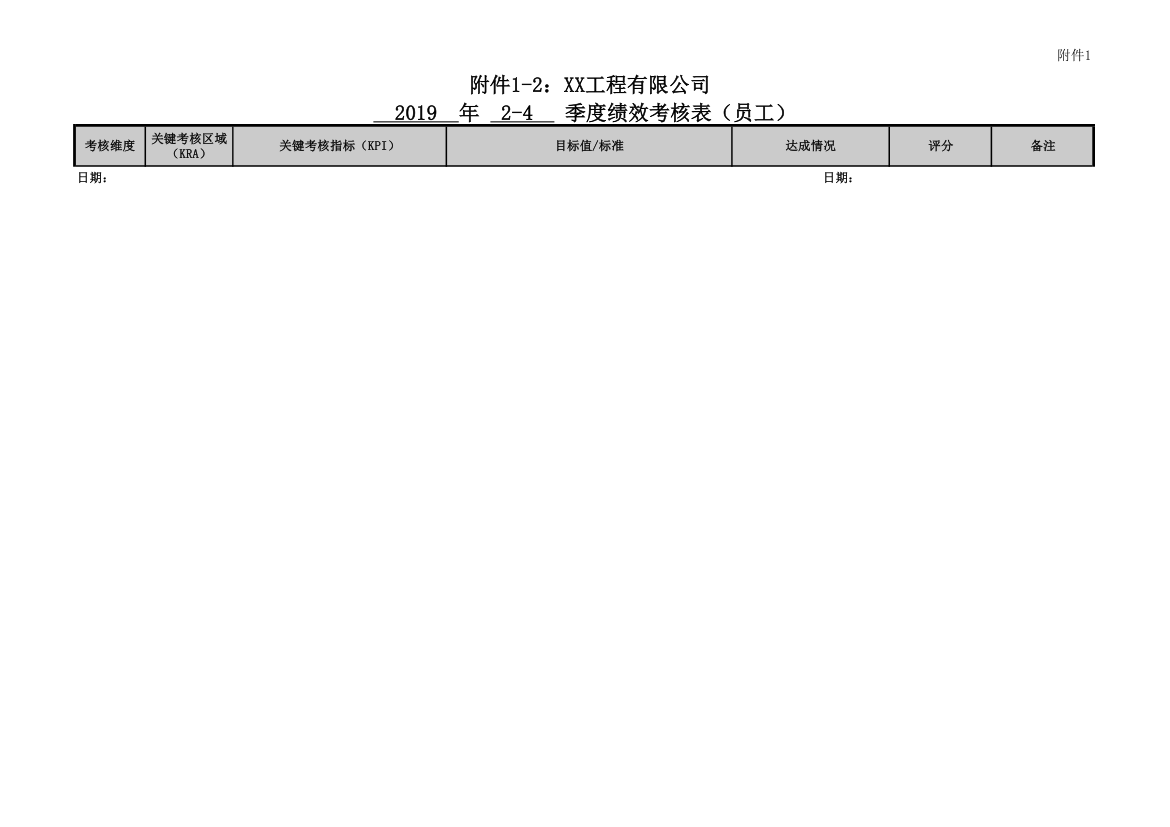 员工绩效考核表及绩效汇总表.xlsx第2页