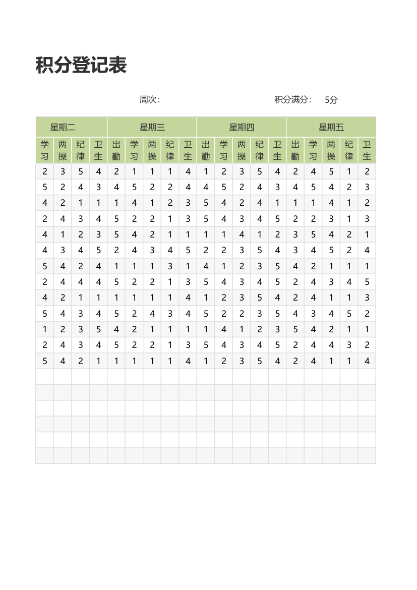 学生积分登记表.xlsx第2页